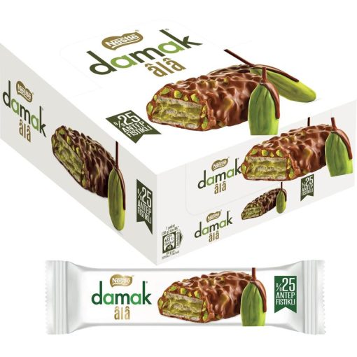 Nestle Ala Pistacio Wafer with Pistachio, Damak Bar (Pack of 12)