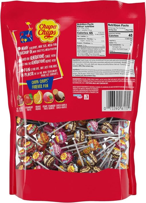 Chupa Chups Lollipops, Mini Assorted Flavours, 240 Count - Image 2