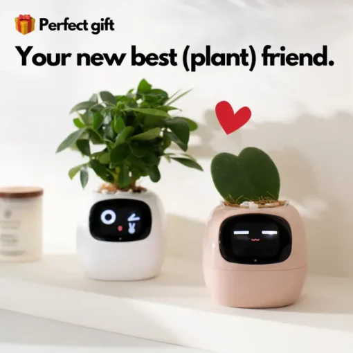 PLANTSIO smart pet flower pot robot, cute and interactive, exquisite desktop gift - Image 6