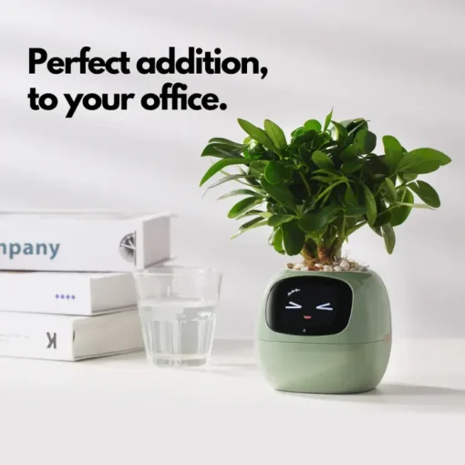 PLANTSIO smart pet flower pot robot, cute and interactive, exquisite desktop gift - Image 4