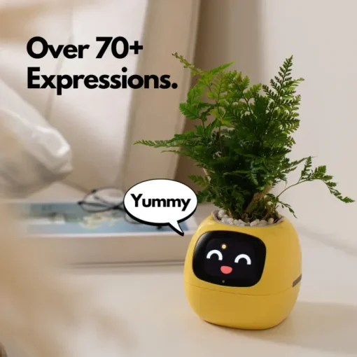 PLANTSIO smart pet flower pot robot, cute and interactive, exquisite desktop gift - Image 3